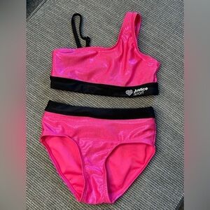 D17.21 Justice Girls Sport Shine Bikini Swimsuit Small